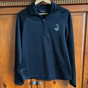 Black Quarter-Zip Pullover Pinehurst Logo 🔥🔥🔥